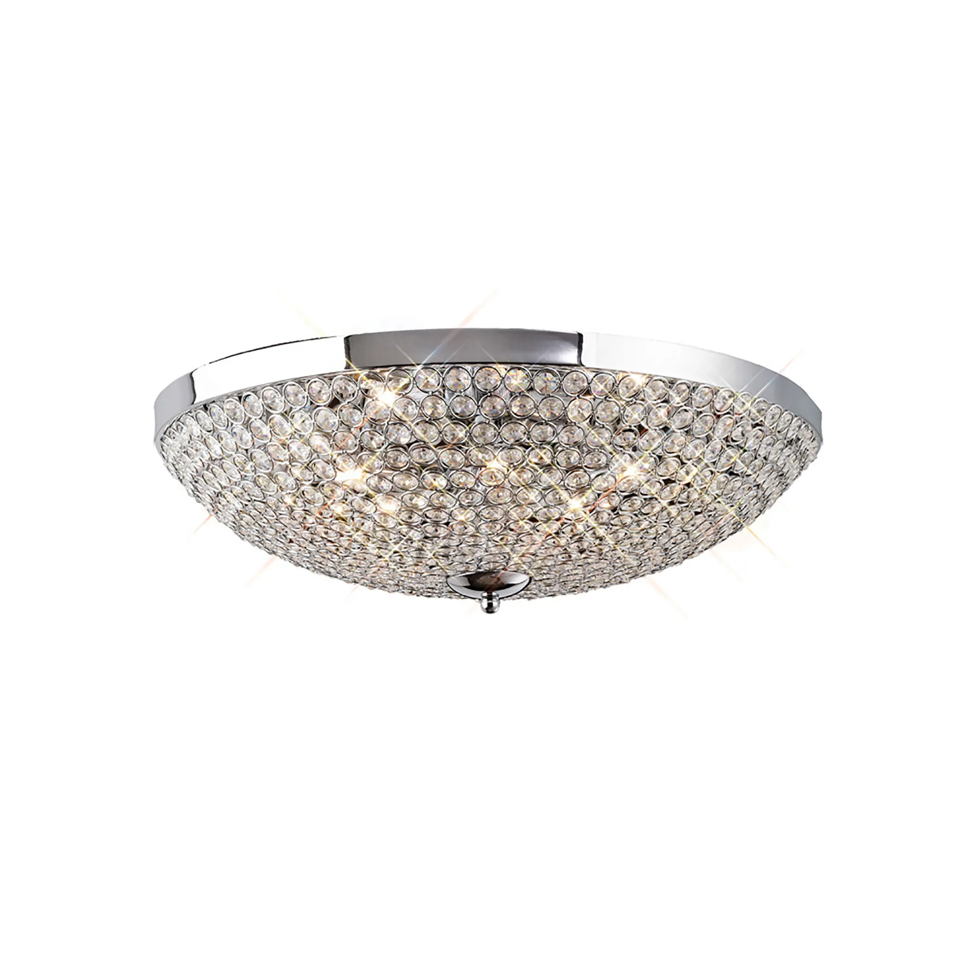 Ava Crystal  Flush Ceiling 9 Light IL30189  Diyas Ava Polished Chrome